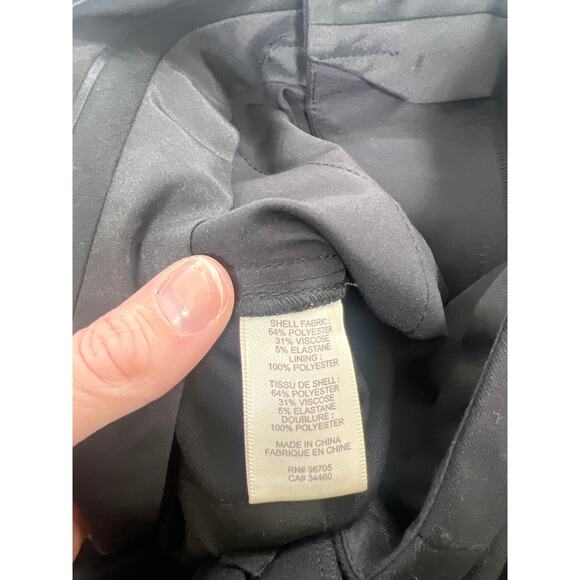 Rebecca Taylor Bella Slim Fit Zipper Sided Pants Classic Black Women's 8 - Picture 7 of 10